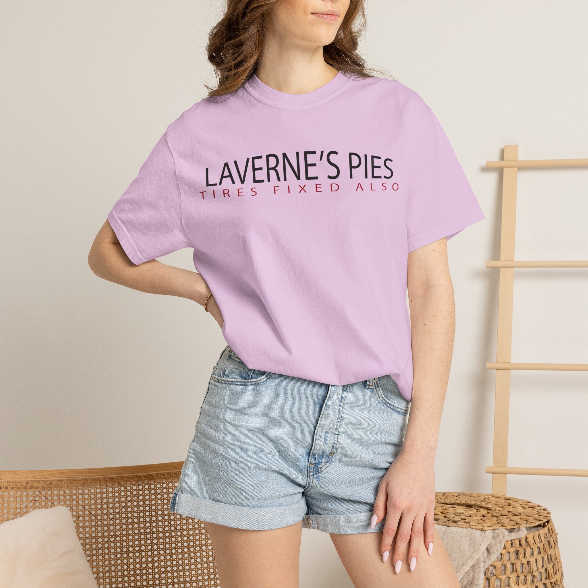 Laverne's Pies "Tires Fixed Also" - Vintage Logo Tee