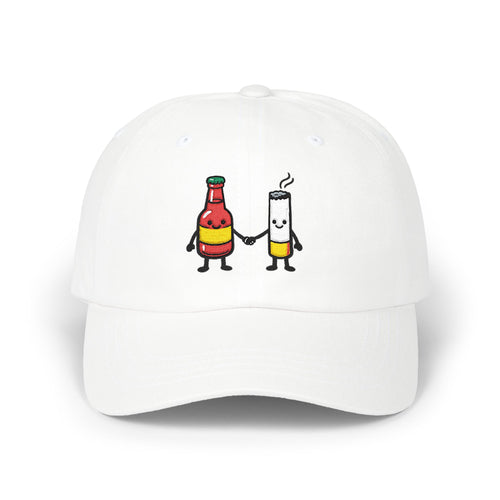 Beer and Cigarette Holding Hands - Dad Hat