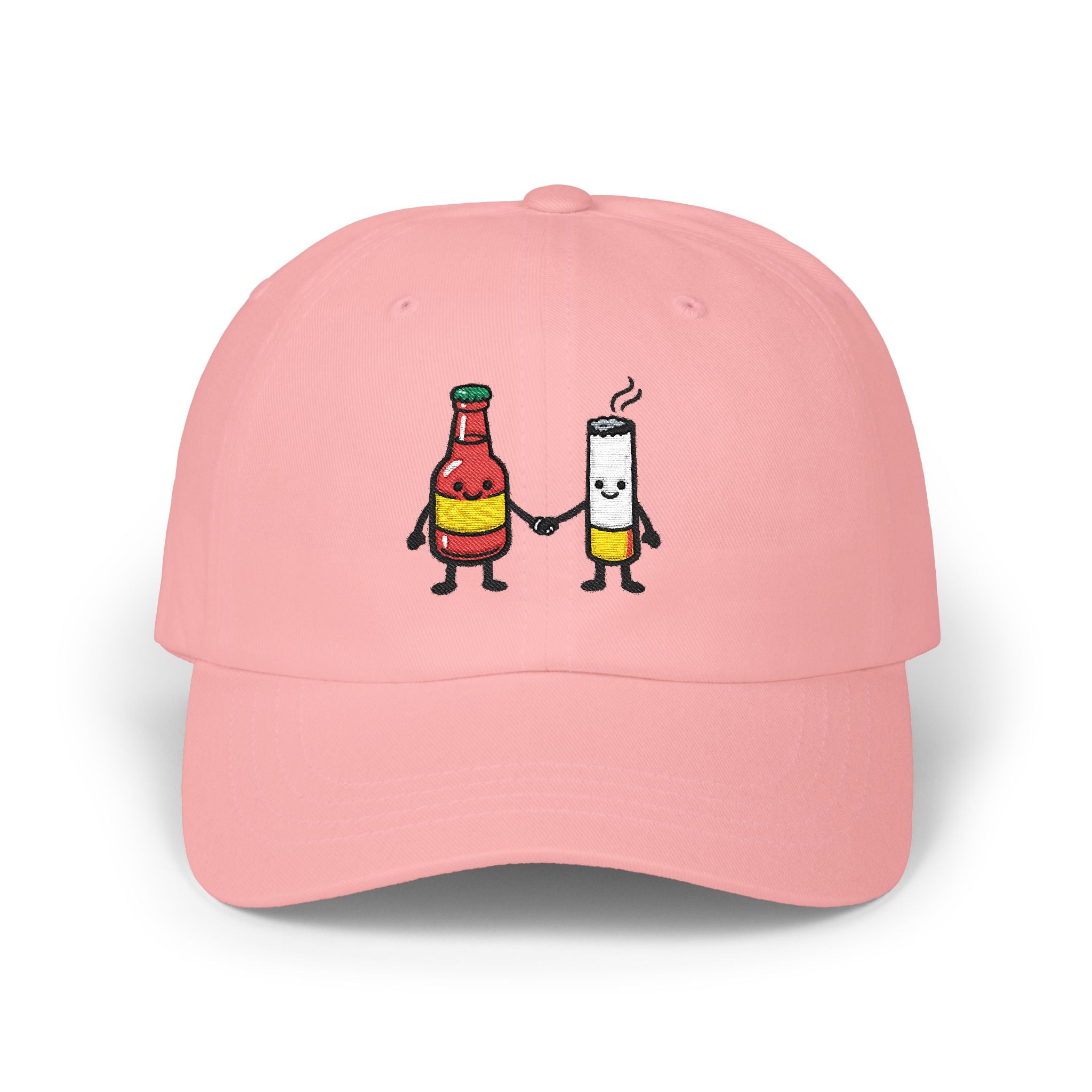 Beer and Cigarette Holding Hands - Dad Hat