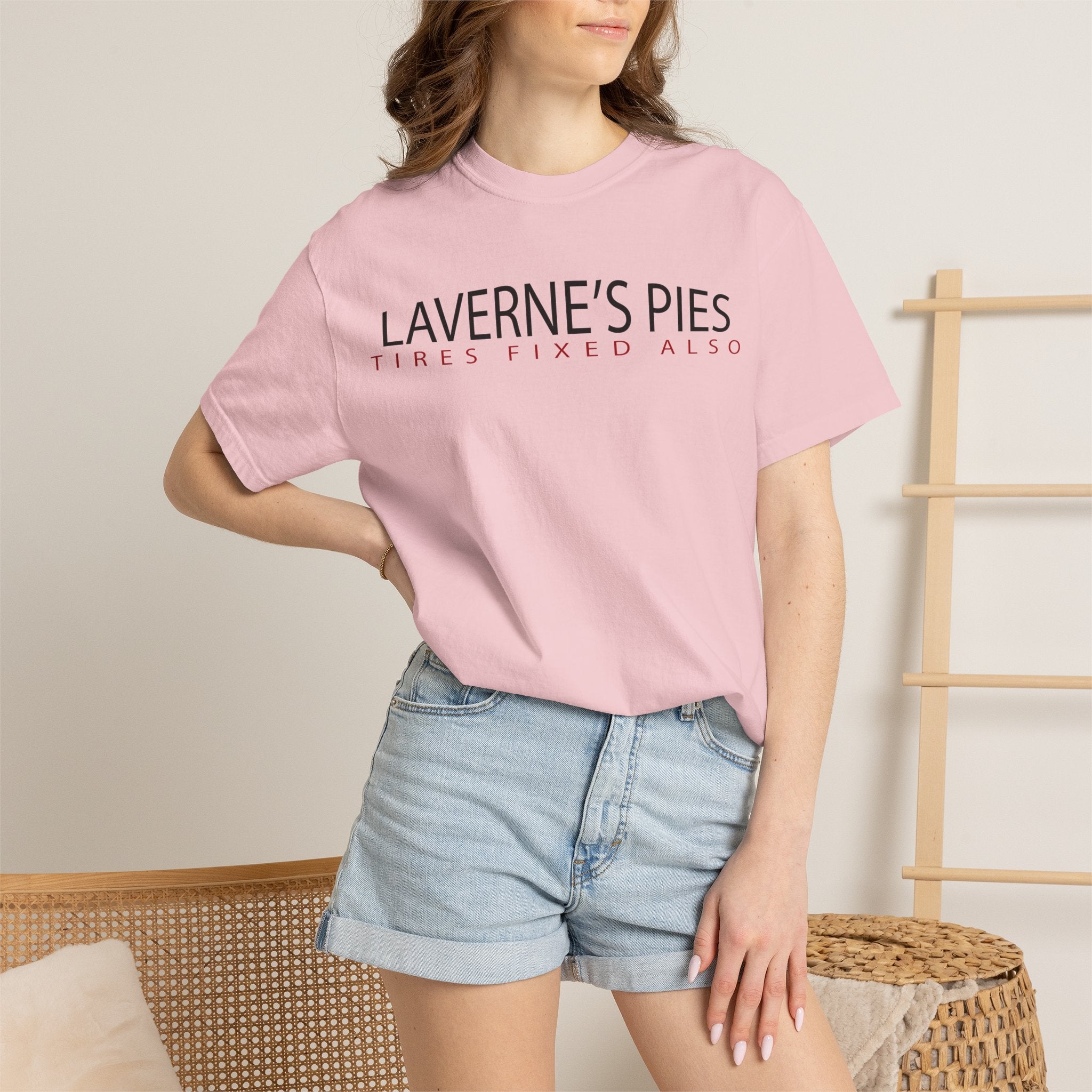 Laverne's Pies "Tires Fixed Also" - Vintage Logo Tee