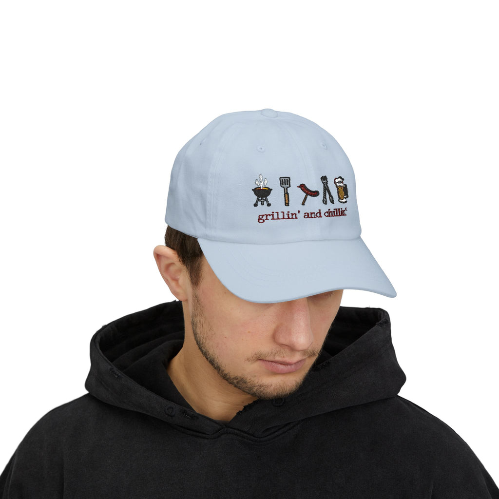 Grillin' and Chillin' Dad Cap — BBQ Baseball Hat