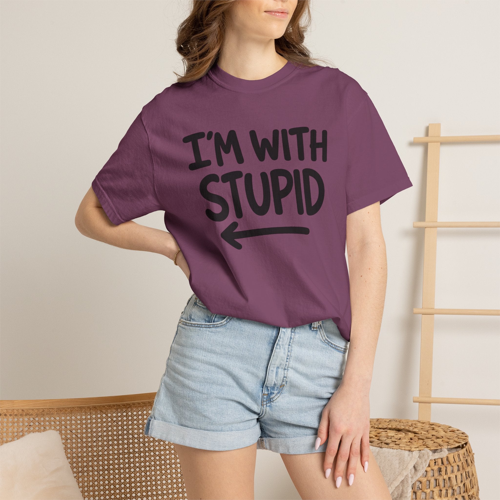 I'm With Stupid T-Shirt Side Arrow — Graphic Tee