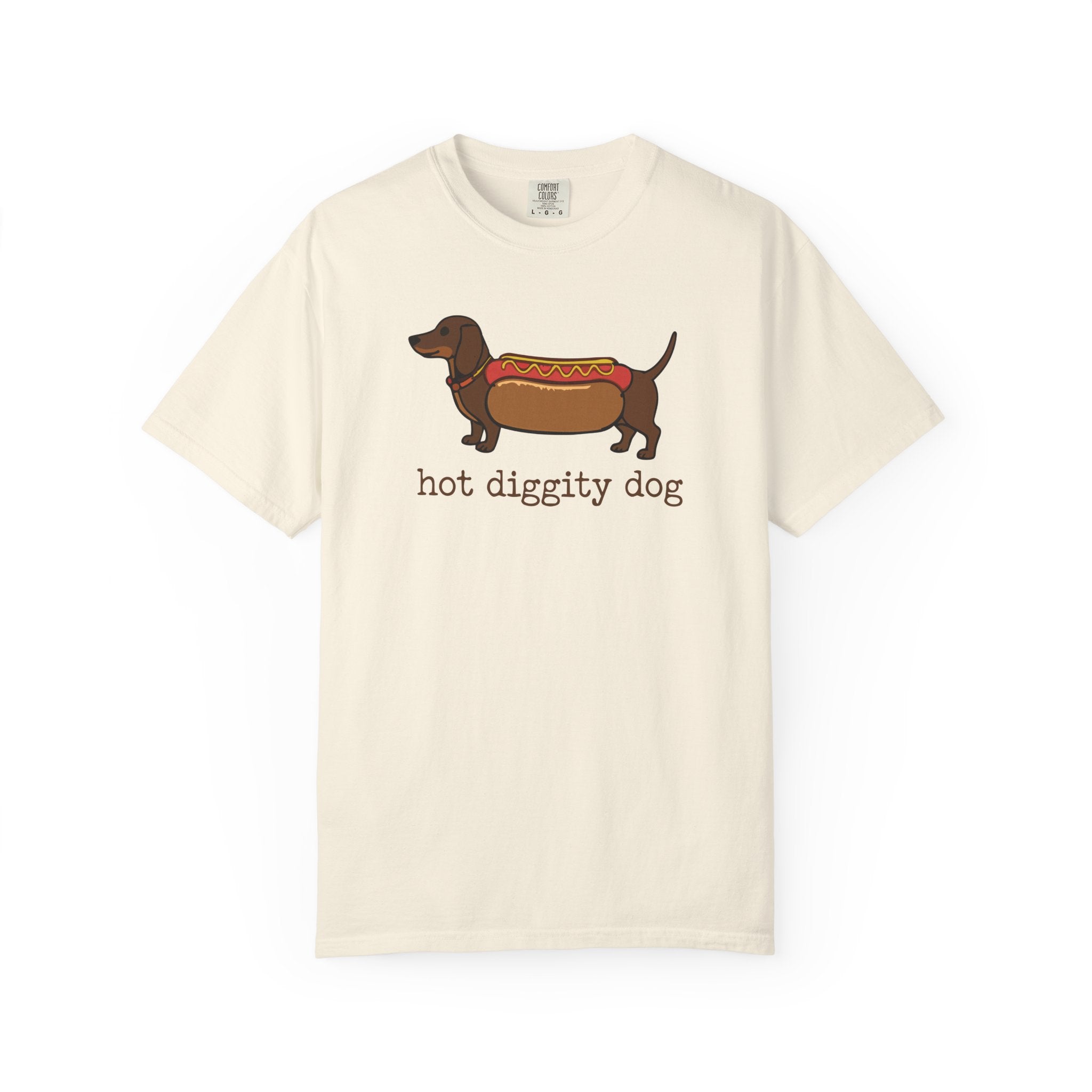 Hot Dog - Hot Diggity Dog Dachshund T-Shirt — Hot Dog Wiener Dog Graphic Tee
