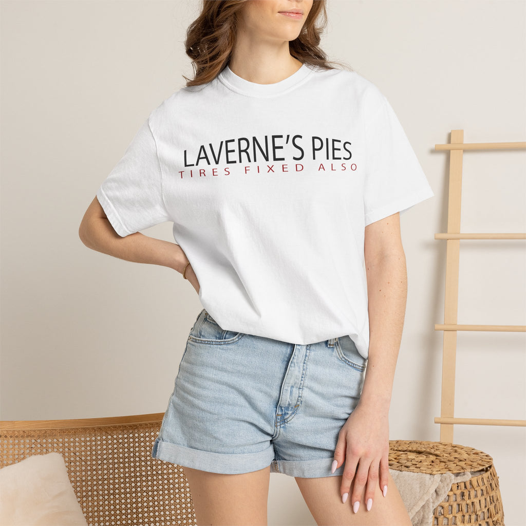 Laverne's Pies "Tires Fixed Also" - Vintage Logo Tee