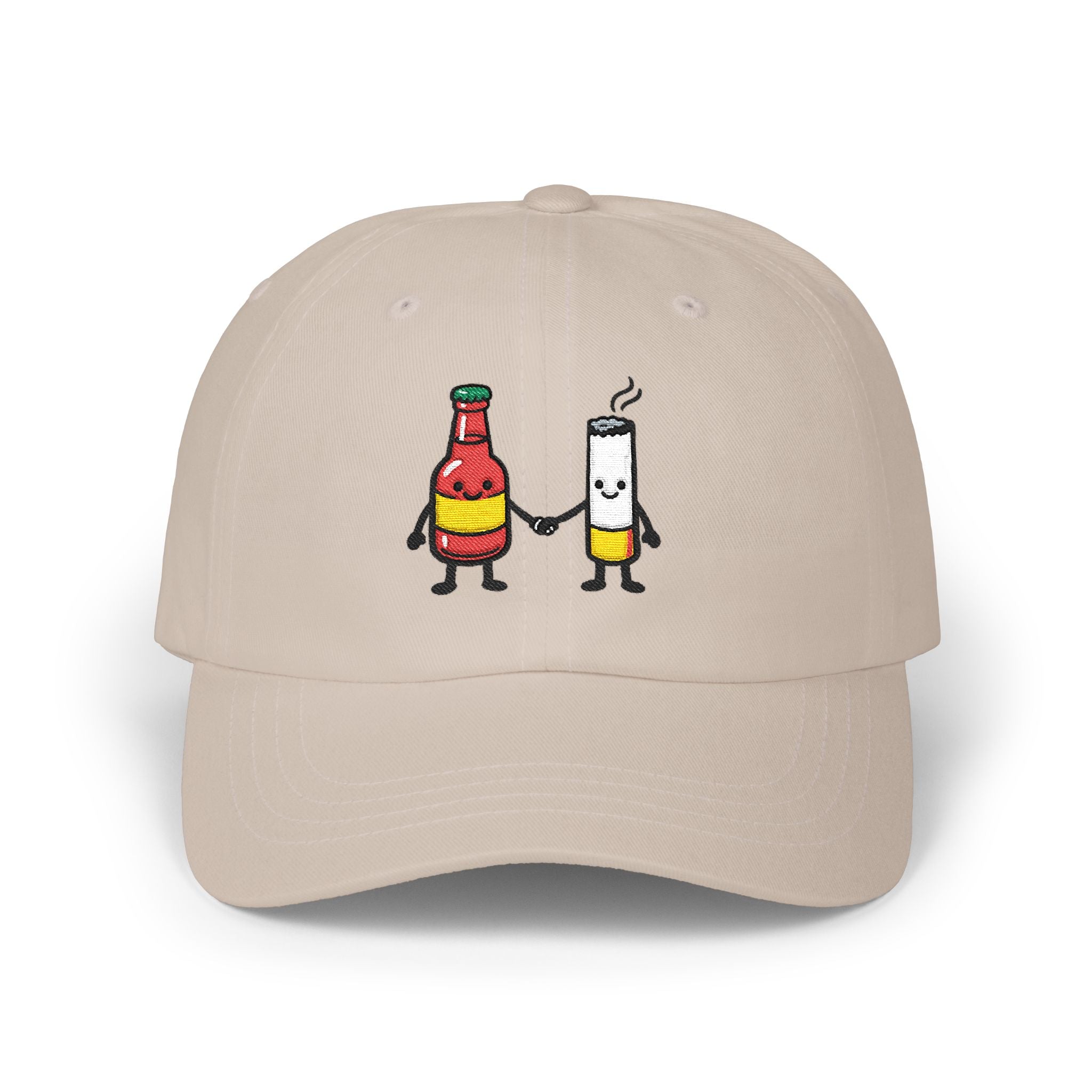 Beer and Cigarette Holding Hands - Dad Hat