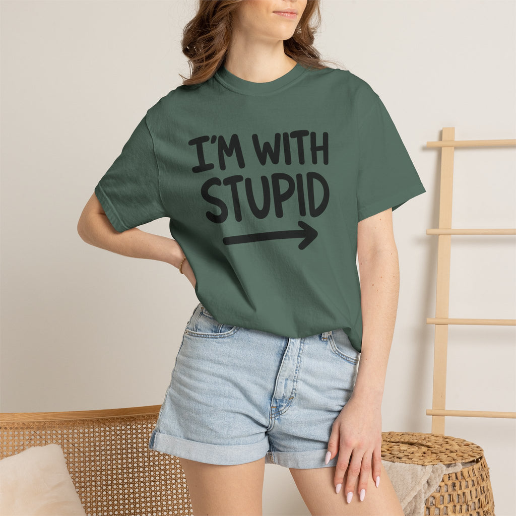 I'm With Stupid T-Shirt Side Arrow — Graphic Tee