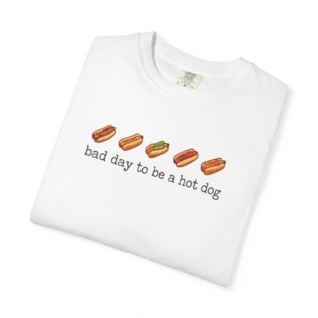 Hot Dog - Bad Day To Be A Hot Dog Print Graphic Tee