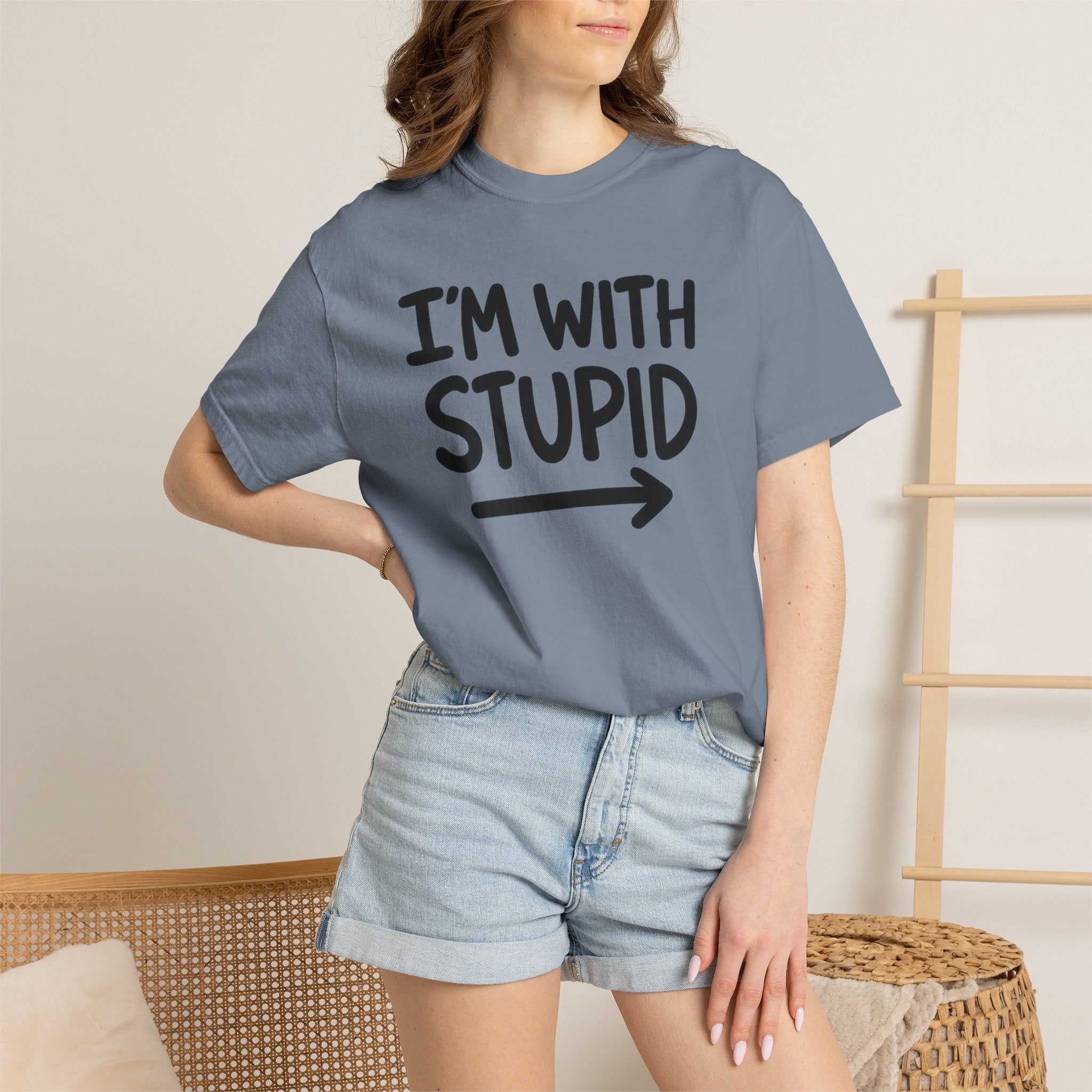 I'm With Stupid T-Shirt Side Arrow — Graphic Tee