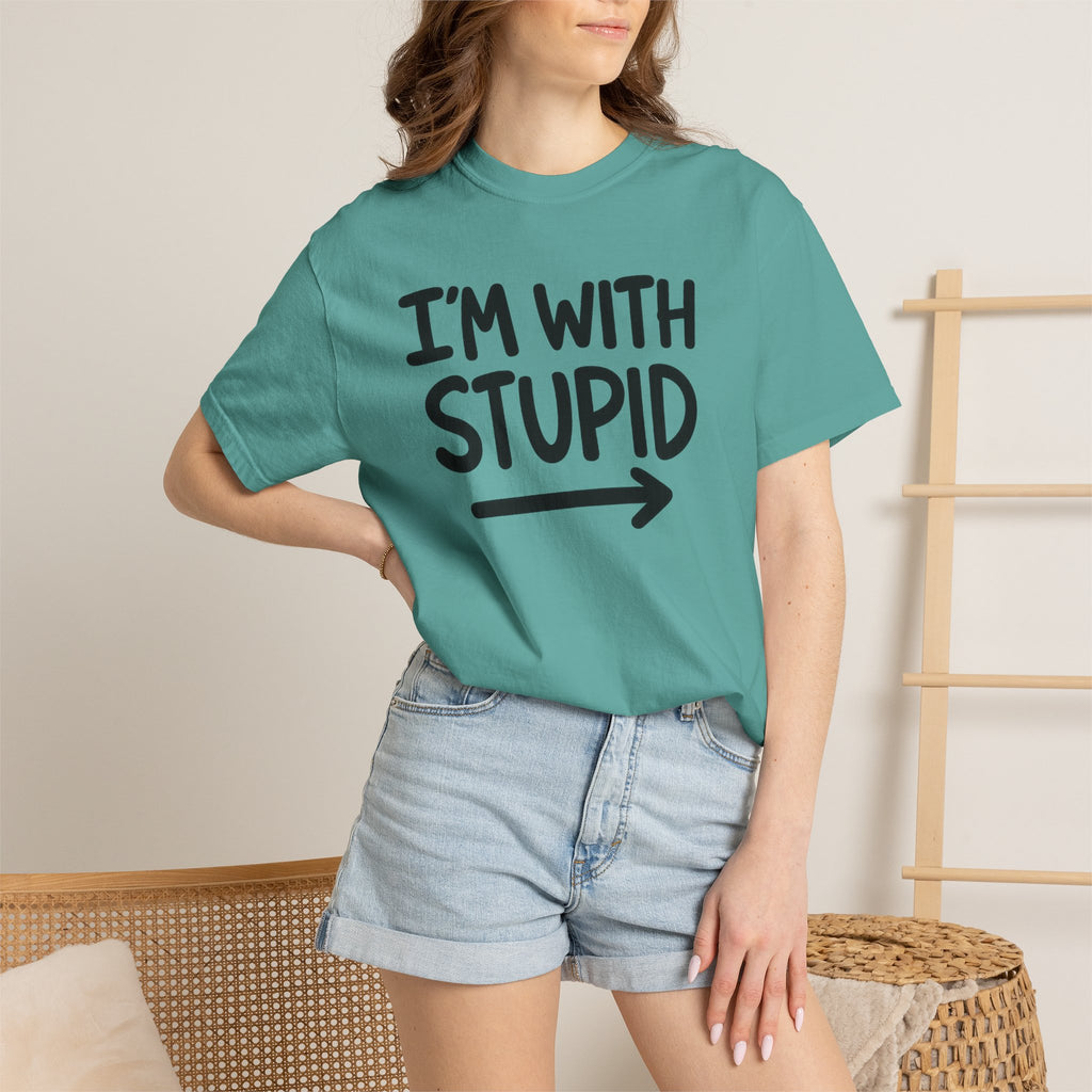 I'm With Stupid T-Shirt Side Arrow — Graphic Tee
