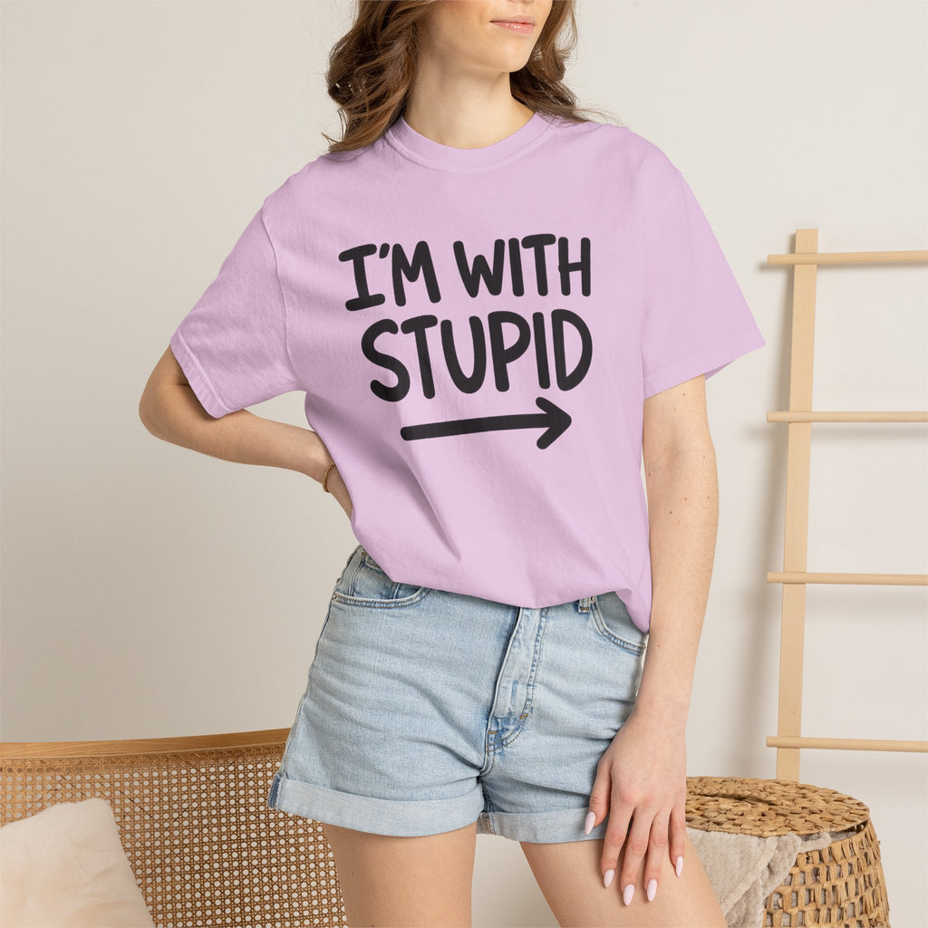 I'm With Stupid T-Shirt Side Arrow — Graphic Tee