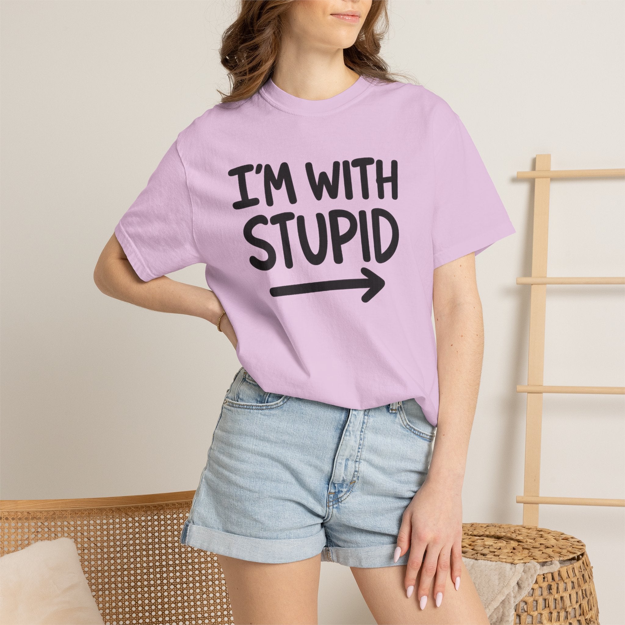 I'm With Stupid T-Shirt Side Arrow — Graphic Tee