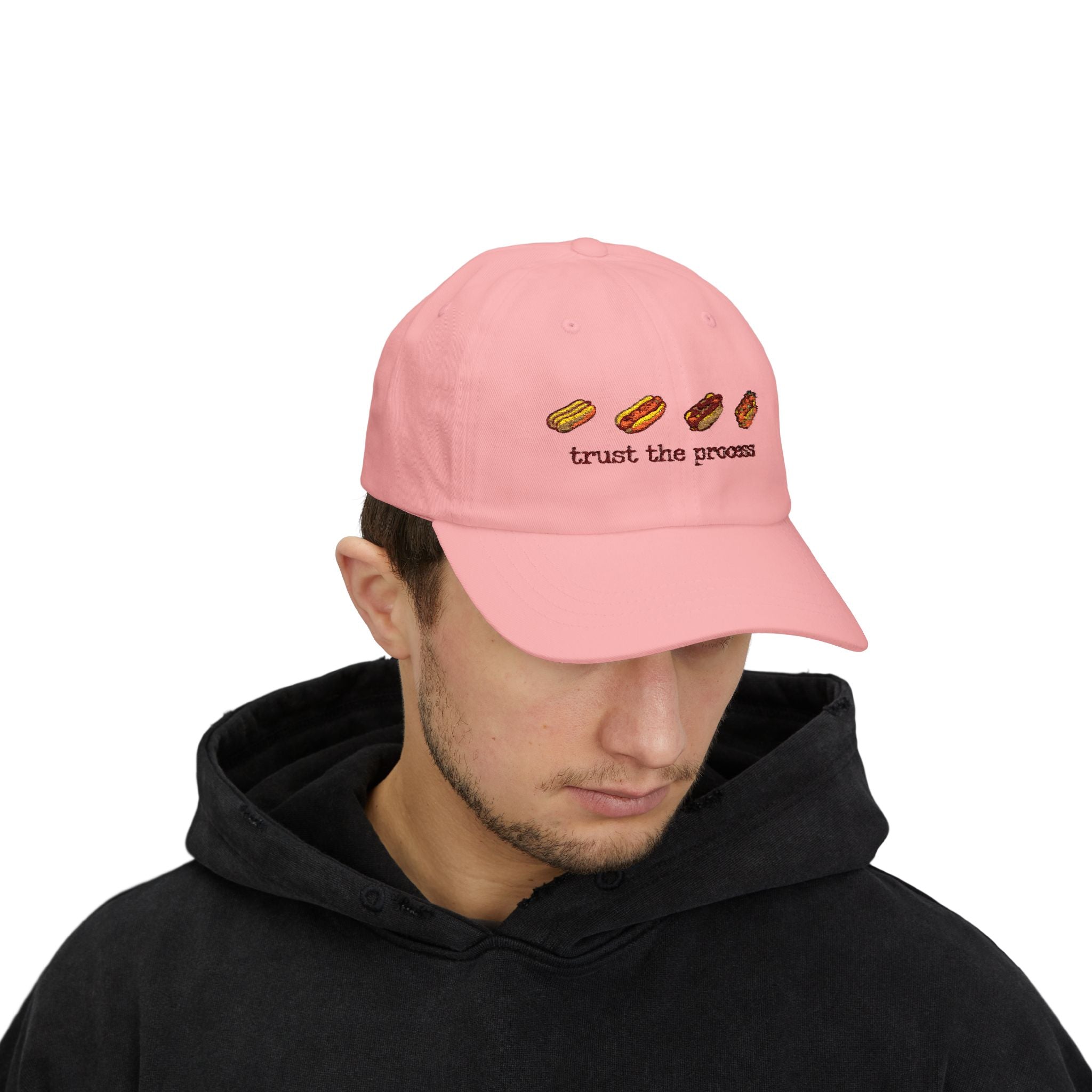 Dad Cap — 'Trust the Process' Hot Dog Embroidered Hat