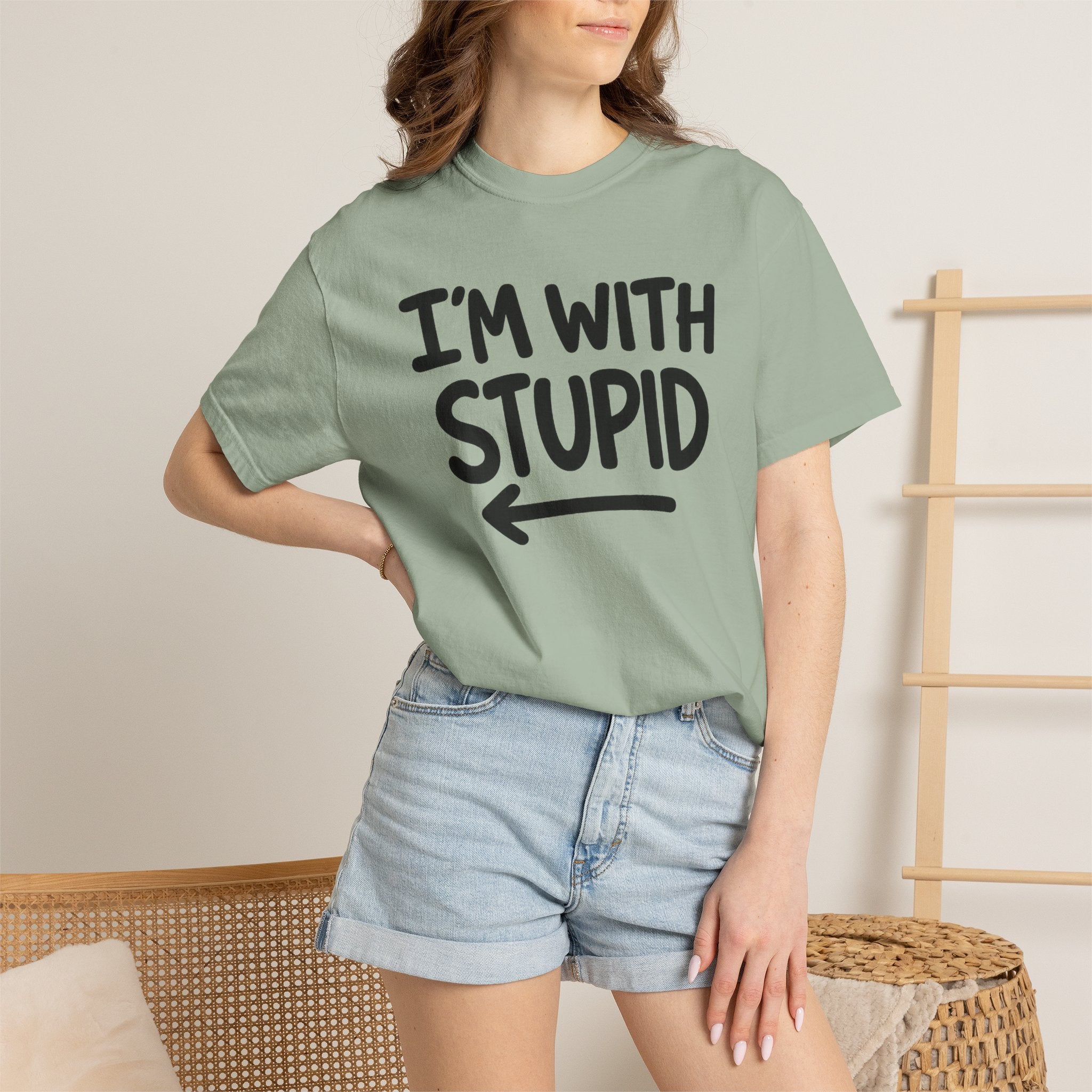 I'm With Stupid T-Shirt Side Arrow — Graphic Tee