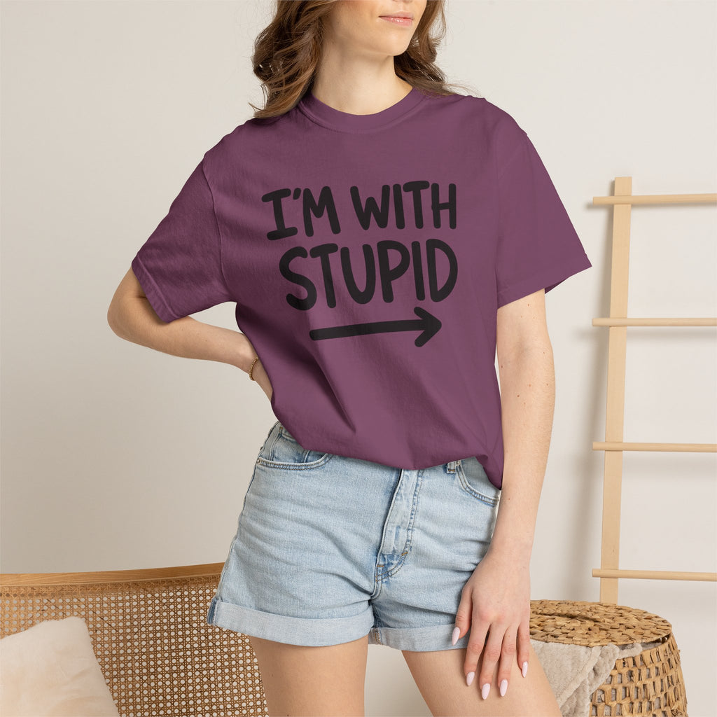 I'm With Stupid T-Shirt Side Arrow — Graphic Tee