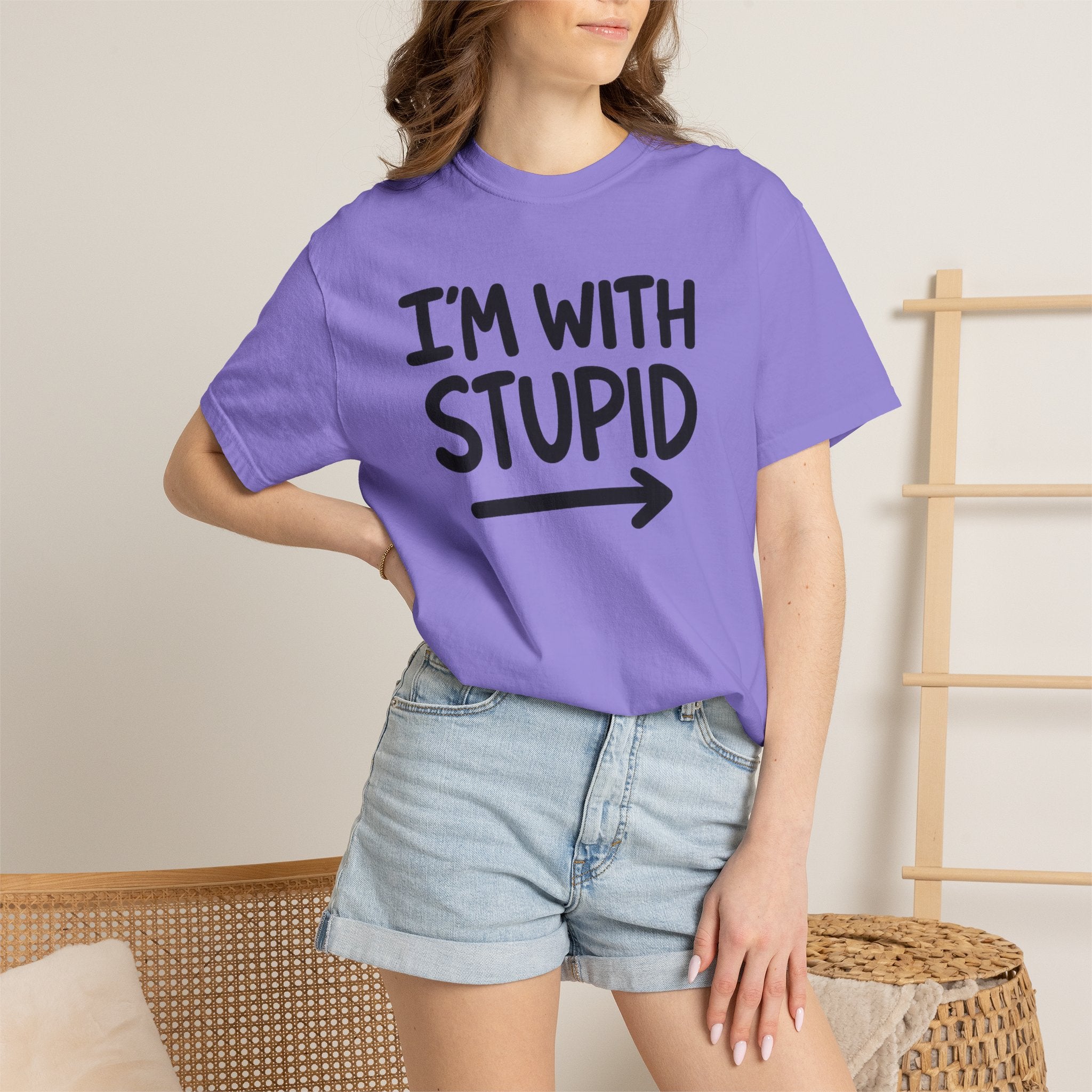 I'm With Stupid T-Shirt Side Arrow — Graphic Tee
