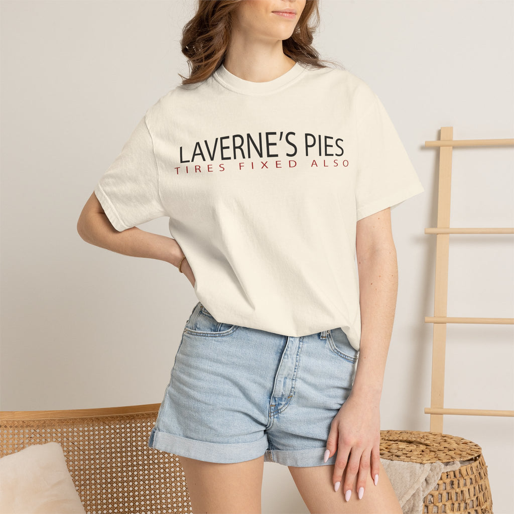 Laverne's Pies "Tires Fixed Also" - Vintage Logo Tee