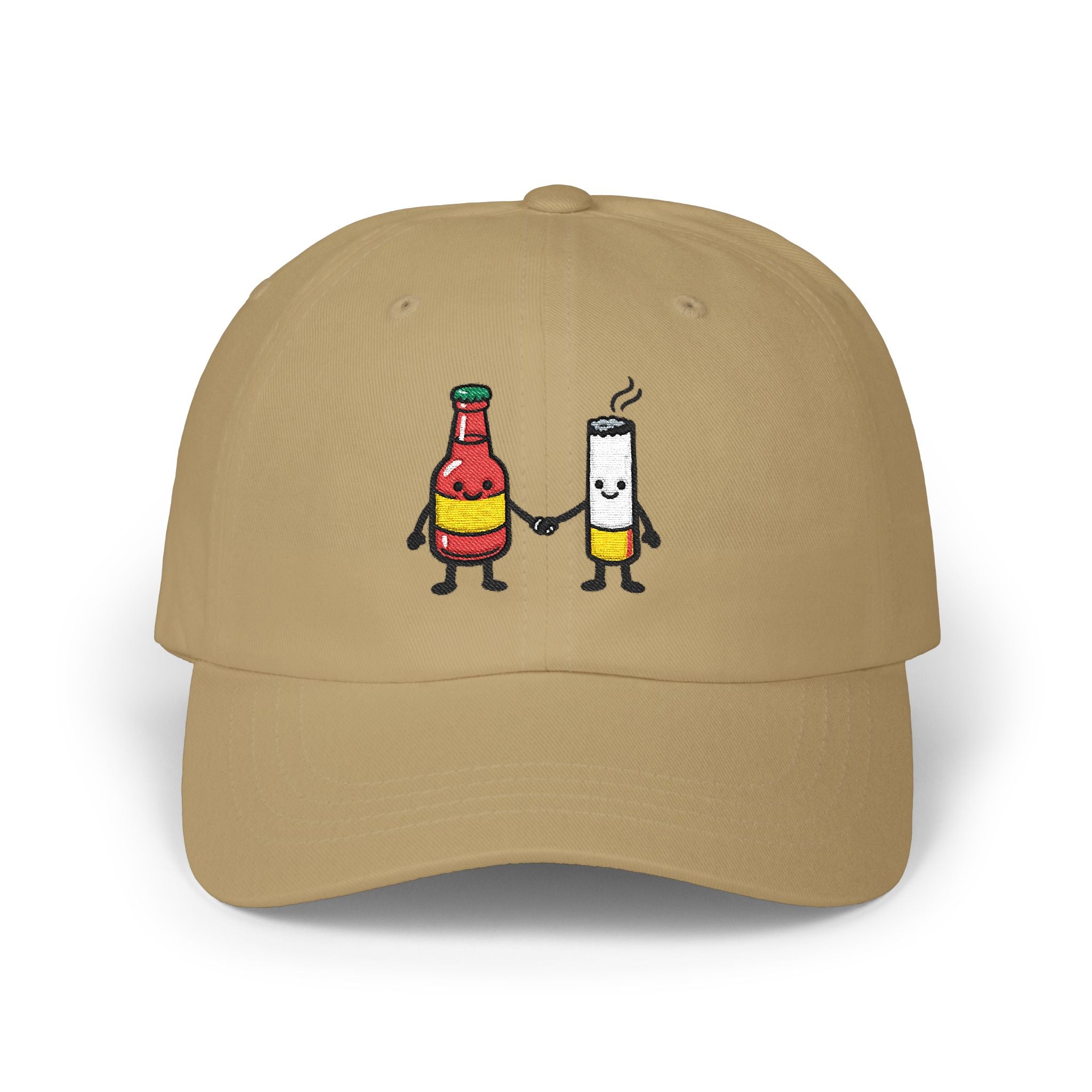 Beer and Cigarette Holding Hands - Dad Hat