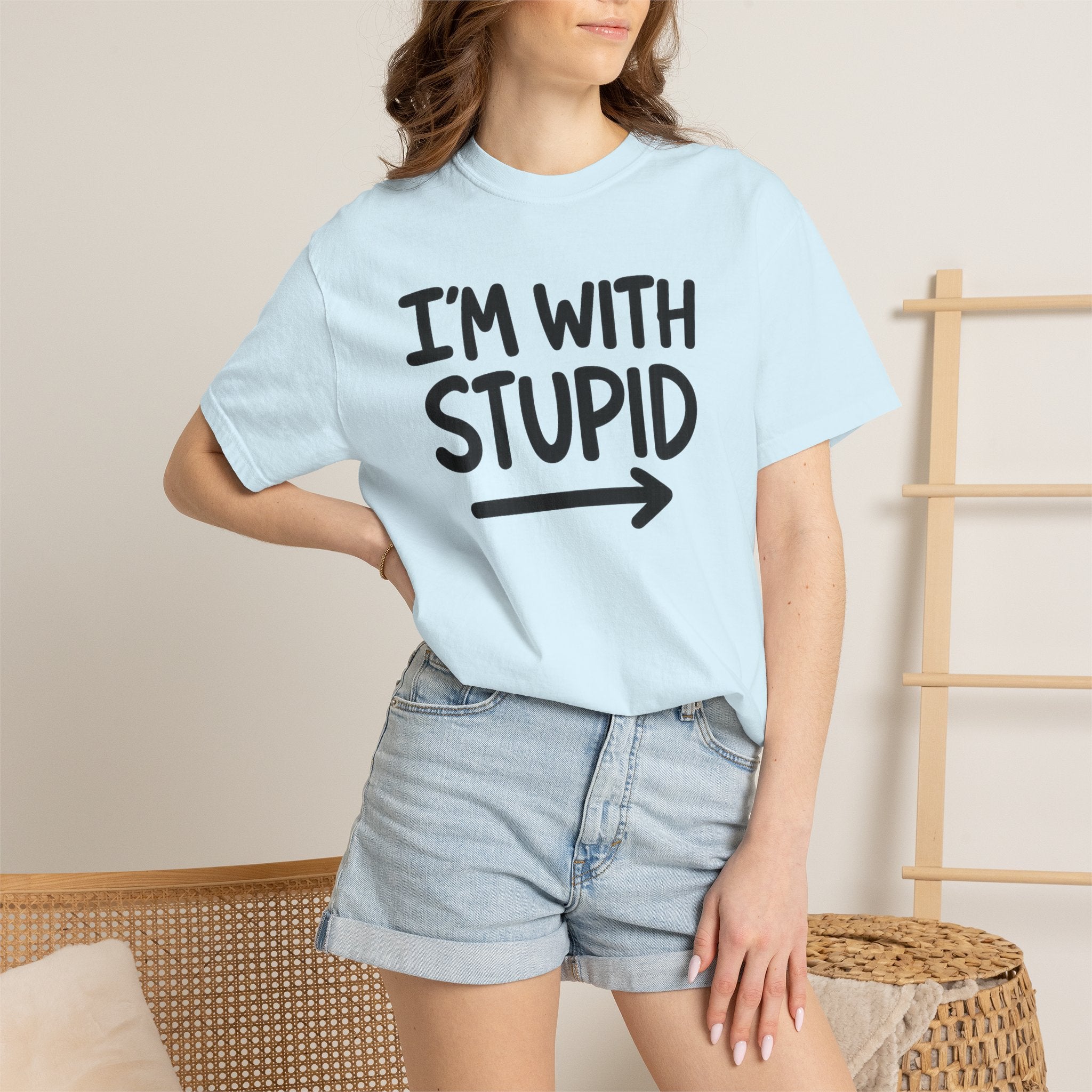 I'm With Stupid T-Shirt Side Arrow — Graphic Tee