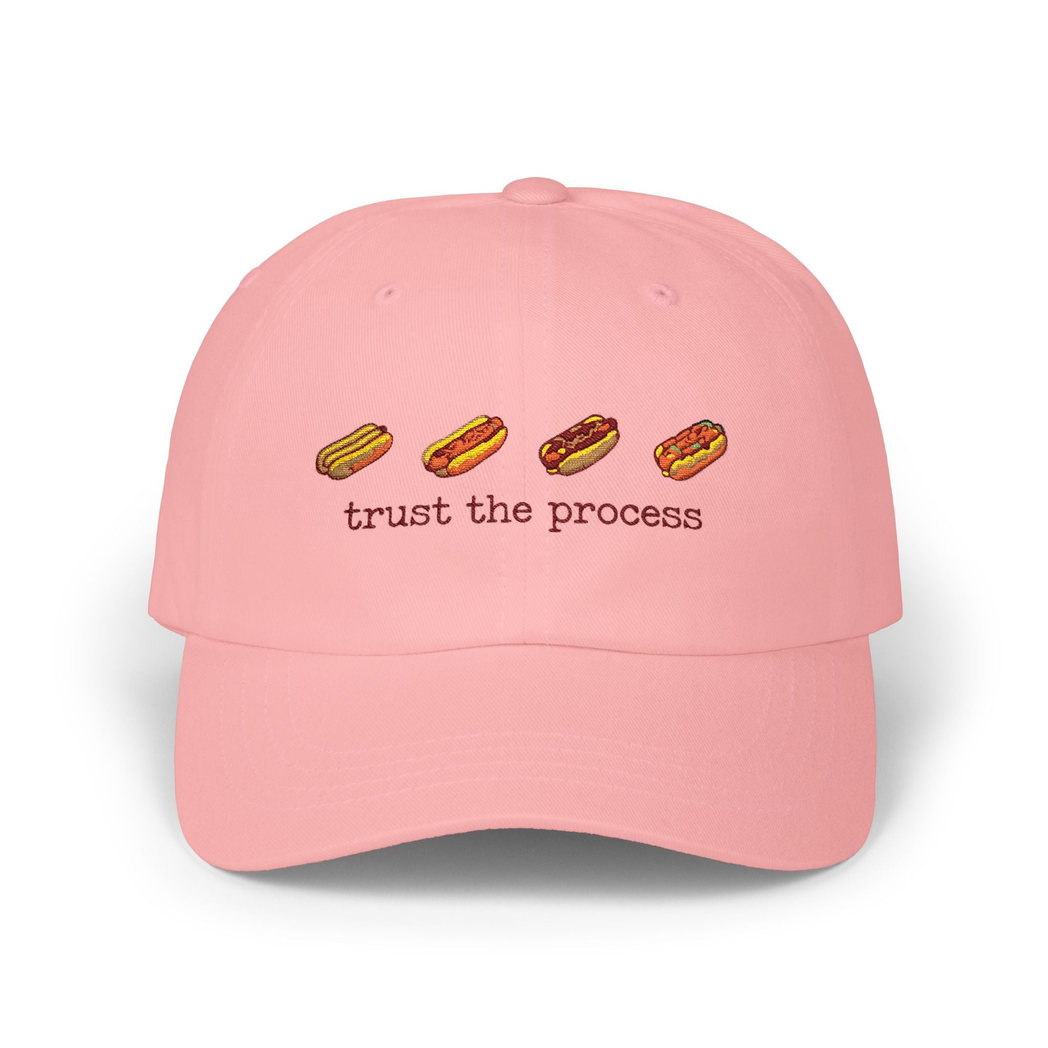 Dad Cap — 'Trust the Process' Hot Dog Embroidered Hat