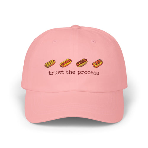 Dad Cap — 'Trust the Process' Hot Dog Embroidered Hat
