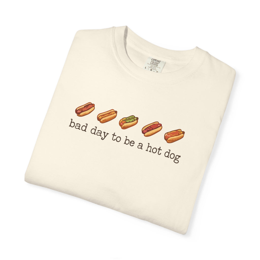 Hot Dog - Bad Day To Be A Hot Dog Print Graphic Tee