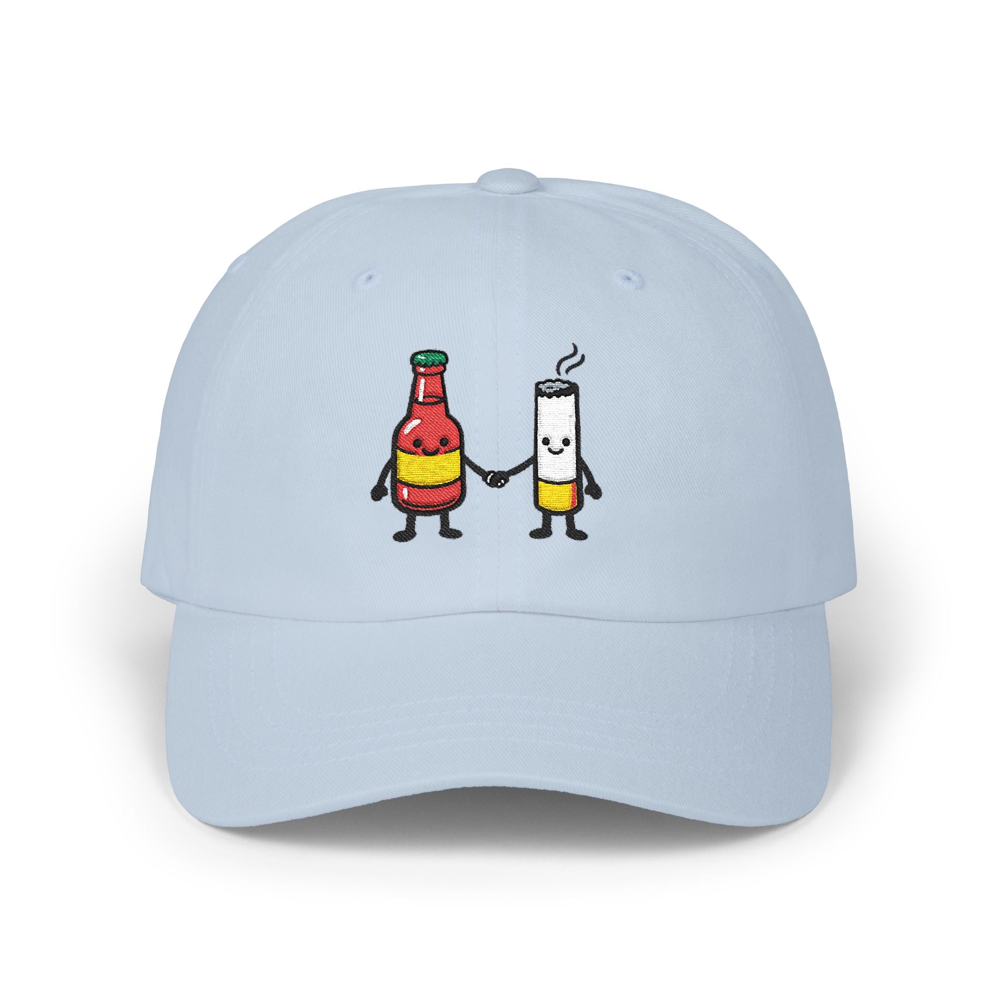 Beer and Cigarette Holding Hands - Dad Hat